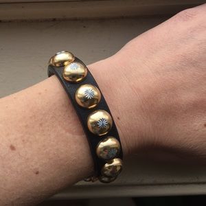 Ronald Pineau FRANCE leather studded bracelet